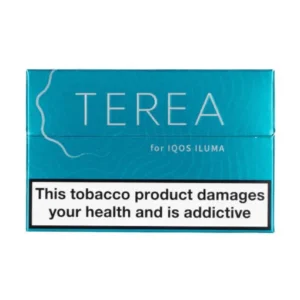 "IQOS ILUMA uyumlu, mentol aromalı 1 numaralı Terea Turkuaz paketi.