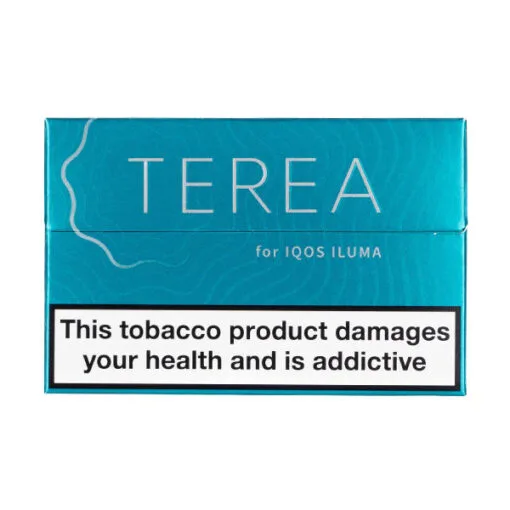 "IQOS ILUMA uyumlu, mentol aromalı 1 numaralı Terea Turkuaz paketi.